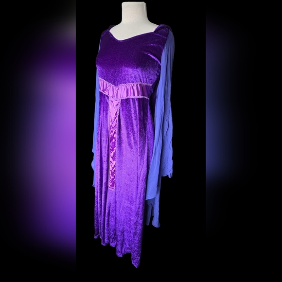 Purple Renaissance Fantasy Halloween Costume Size M/L - Picture 3 of 7